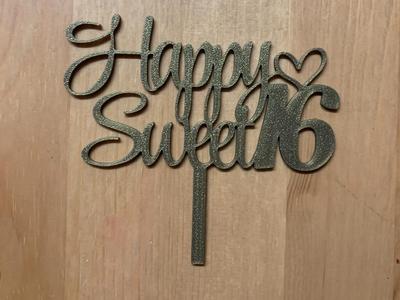 Happy Sweet 16 Cake Topper