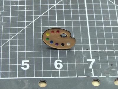 paint palette enamel pin