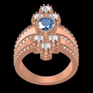 Distinct Flower Cluster Ring for Women
