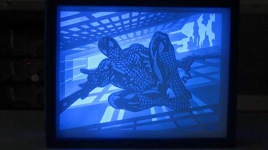 LIGHTBOX SPIDERMAN Lampara Spiderman