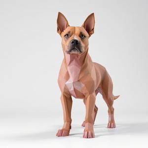 low poly dog