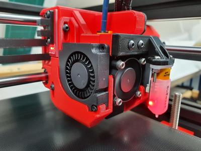 Hypercube Evolution Compact Dual 4010 Duct 2 with X Endstop