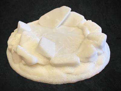 Circular Boulder Strewn base platform stand