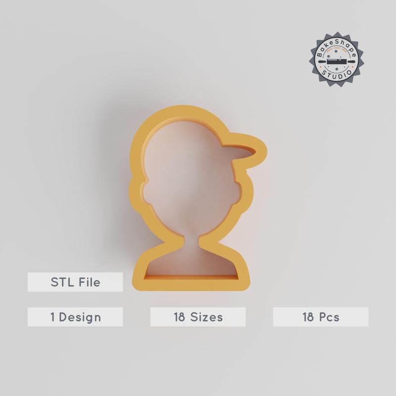 Human Shape Cutter Set, 18-Piece Profile & Avatar Designs, Sizes 0.75"-5" for Cookies, Fondant, Clay