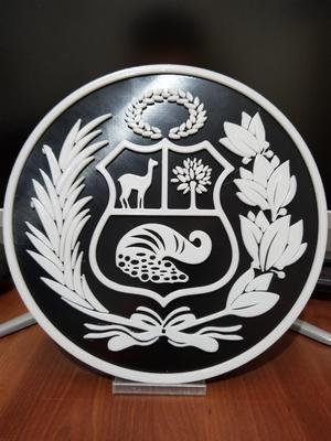 COAT OF ARMS OF PERU - DECORATIVE PIECE