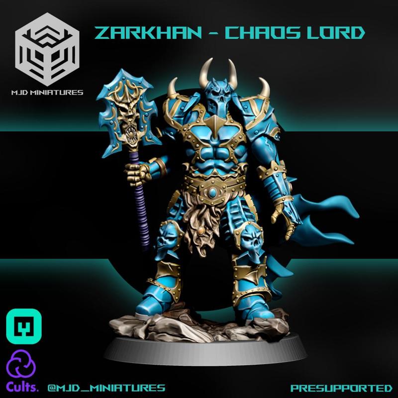 Zarkhan - Chaos Lord - Fantasy miniature - evil sorcerer  [PRESUPPORTED]