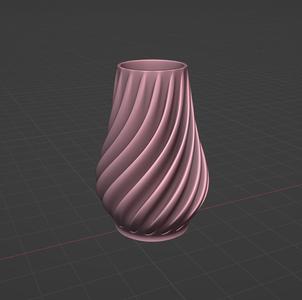 Modern Twisting Vase - No Supports!