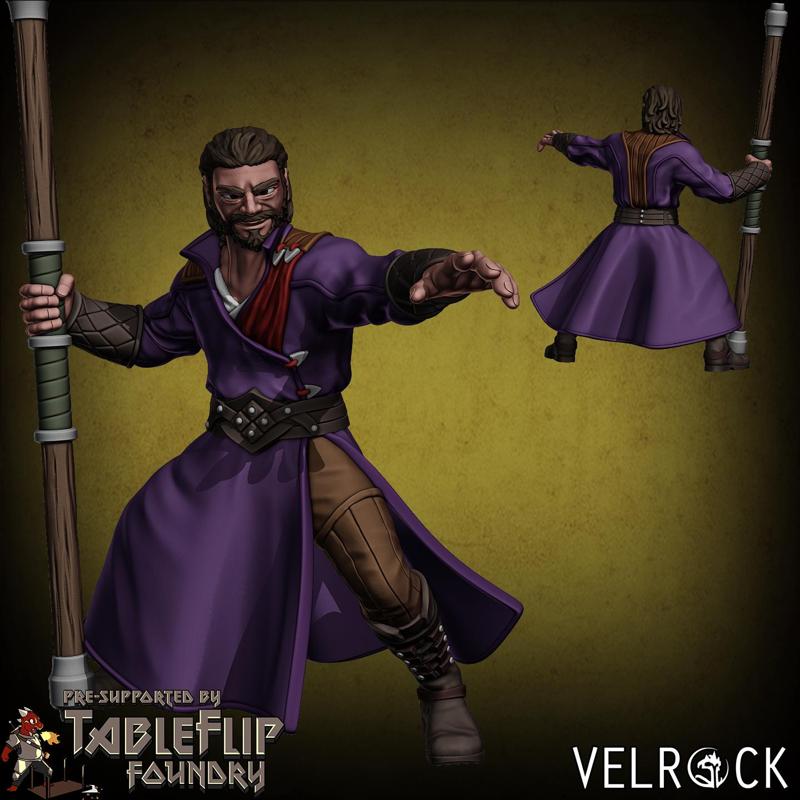 Evocation Wizard, 2 Poses (PRESUPPORTED)