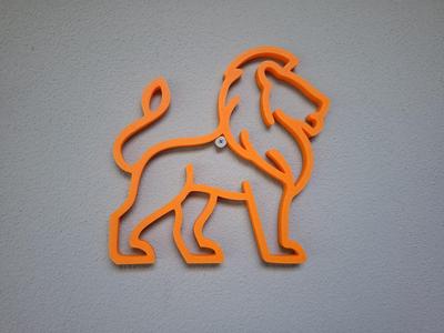 Lion silhouette wall art