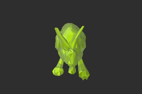 Rabbit Ready to Jump - Low Poly - Excellent Design - Decor