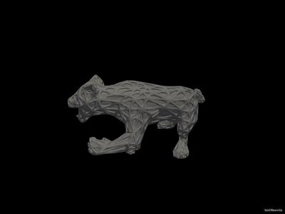 Queen of the Jungle Lion - Voronoi Style - Spider Web - LowPoly - Perfect Design - Easy Print - Decor