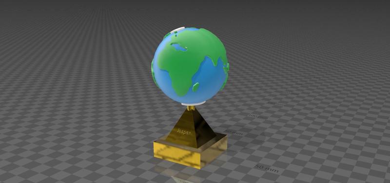 trophy of a globe