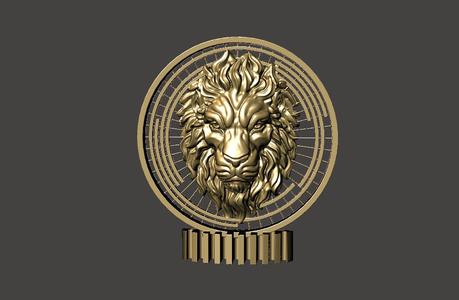 Noble Maned Lion - P38 - Decor - Trinket - Quick Print Gift - 3D - NO SUPPORT