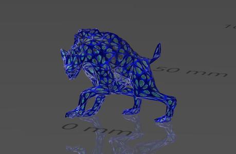 Wild Hyena - Voronoi Style - Spider Web - LowPoly - Perfect Design - Easy Print - Decor