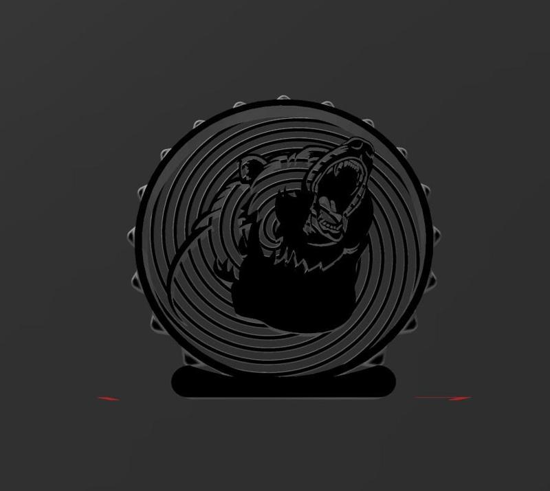 Angry Bear Q10  - Quick Print Gift - 2D - NO SUPPORT
