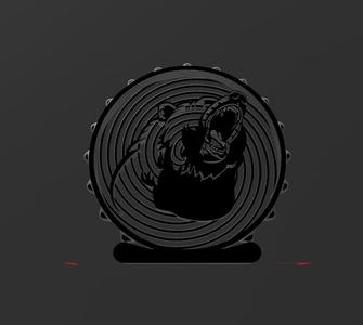 Angry Bear Q10  - Quick Print Gift - 2D - NO SUPPORT