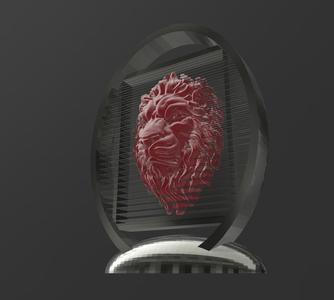 Lion - Suspended 3D - No Support - Thread Art STL