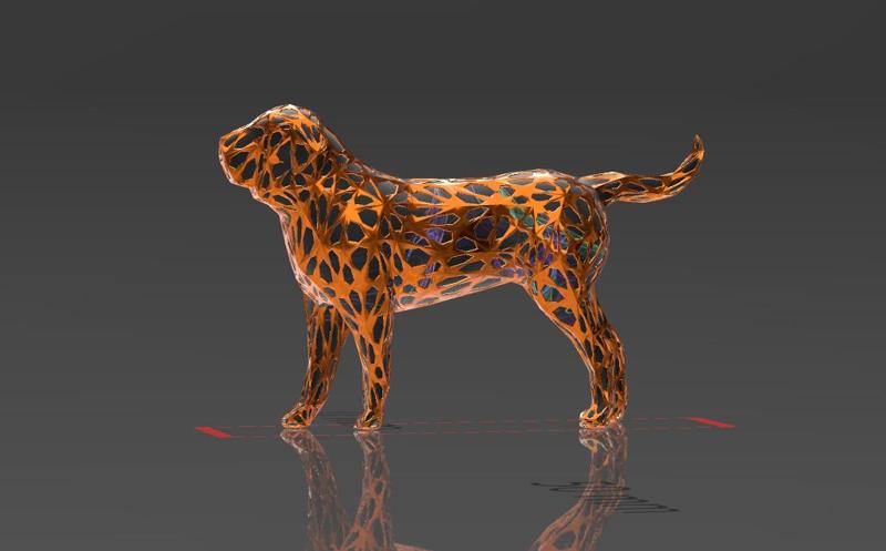 Spanish Mastiff - Voronoi Style - Spider Web - LowPoly - Perfect Design - Easy Print - Decor