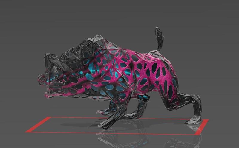 Hyena - Voronoi Style - Spider Web - LowPoly - Perfect Design - Easy Print - Decor