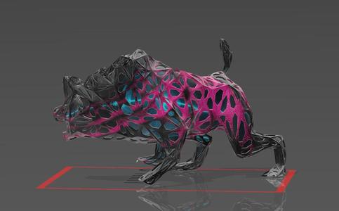 Hyena - Voronoi Style - Spider Web - LowPoly - Perfect Design - Easy Print - Decor