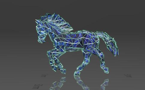 Horse 07 - Low Voronoi Style - Single Spider Web - LowPoly - Perfect Design - Easy Print - Decor