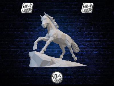 Horse 13 - Low Poly - Bust - Decor