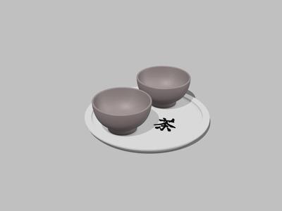 "Ocha"  tea tray for Corcelain