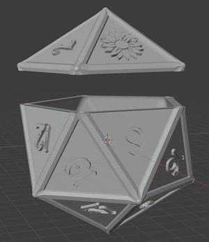 Giant D20 Dice Box