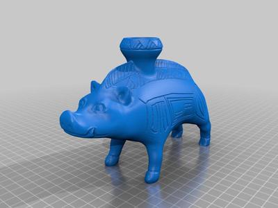 Boar Vessel, 600-500 BC, Etruscan, ceramic