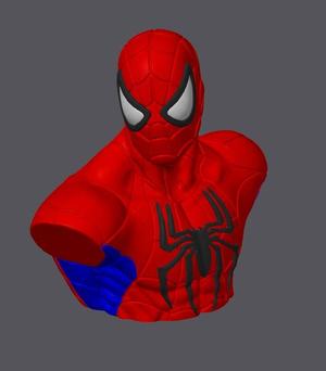 pre-colored spiderman bust.