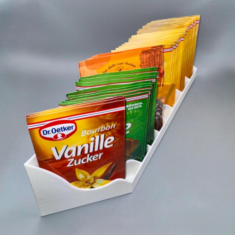 Organizer for Baking Sachets – Slim & Diagonal - Backing Powder, Vanilla Sugar & More