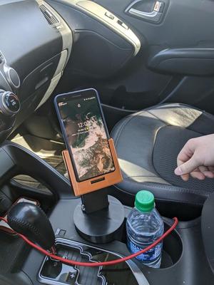 Phone car cup holder- Fits Pixel 3 with case