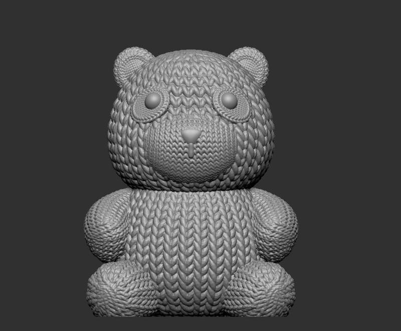 Knitted Teddy Panda