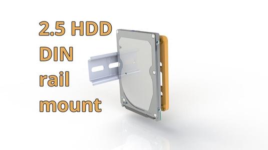 2.5 HDD DIN rail mount perpendicular