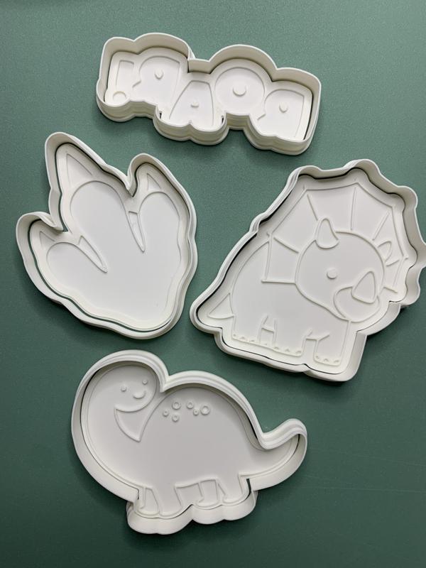Dinosaur set cookie cutter and stamp