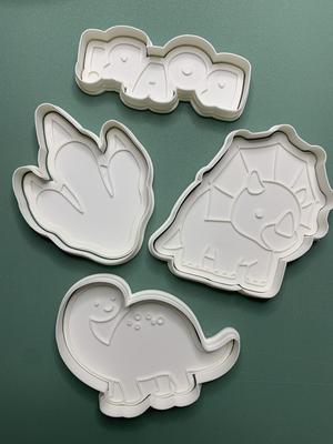 Dinosaur set cookie cutter and stamp