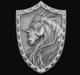 Horse with Dragon Pendant