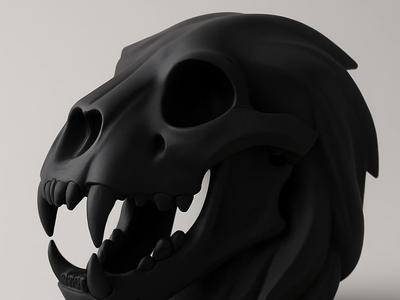 Lion Skull Statue