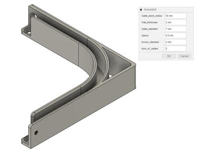 Paremetric cable corner Fusion 360