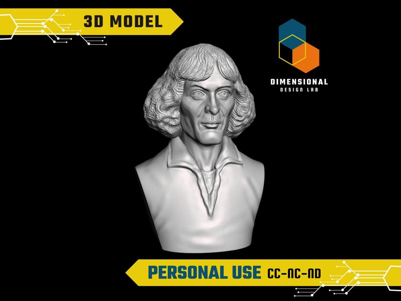 Nicolaus Copernicus - High-Quality STL File for 3D Printing (PERSONAL USE)