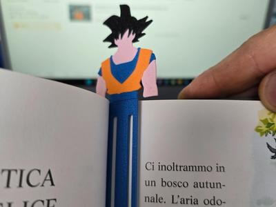 Dragon Ball Goku minimalist bookmark design for children