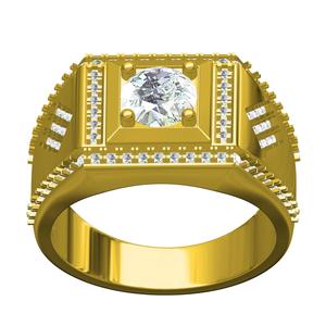 Antique Round Diamond Engagement Ring for Men