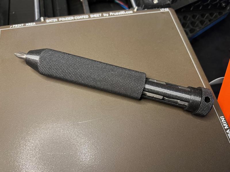 Compact Screwdriver with Bit Storage (Parametric)