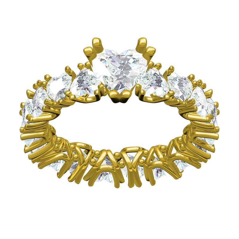 Heart Diamond Eternity Wedding Ring
