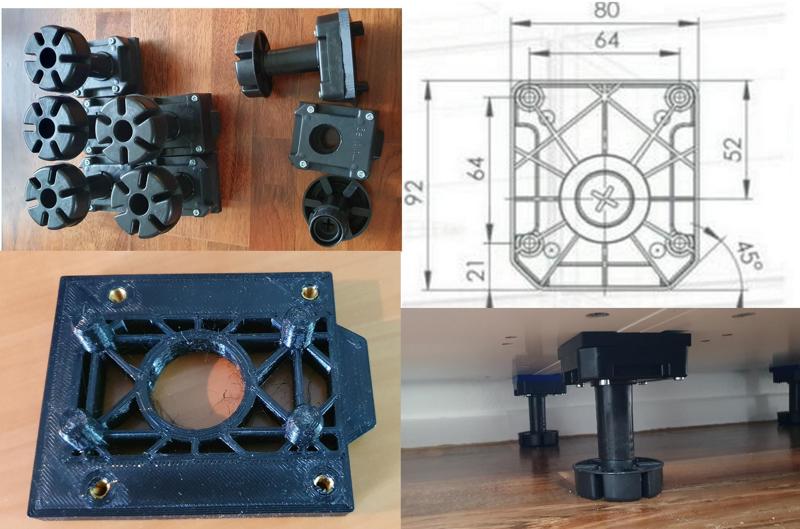 IKEA Metod Unterschrank - Adapter für Schrankfüße, Möbelfüße