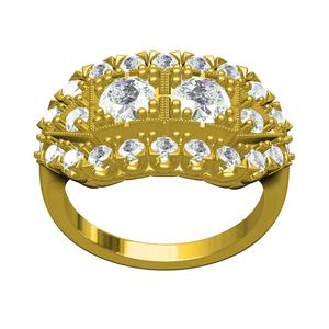 Art Deco Two Stone Diamond Halo Ring