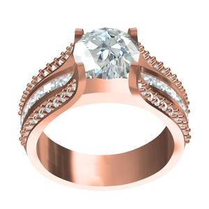 Single Round Cut Solitaire Wedding Ring