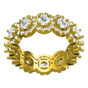 Round Halo Eternity Band