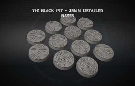 The Black Pit - Detailed 25mm Infantry Bases (Unsupported)