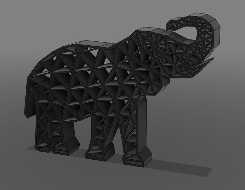 2Dish LowPoly Elephant
